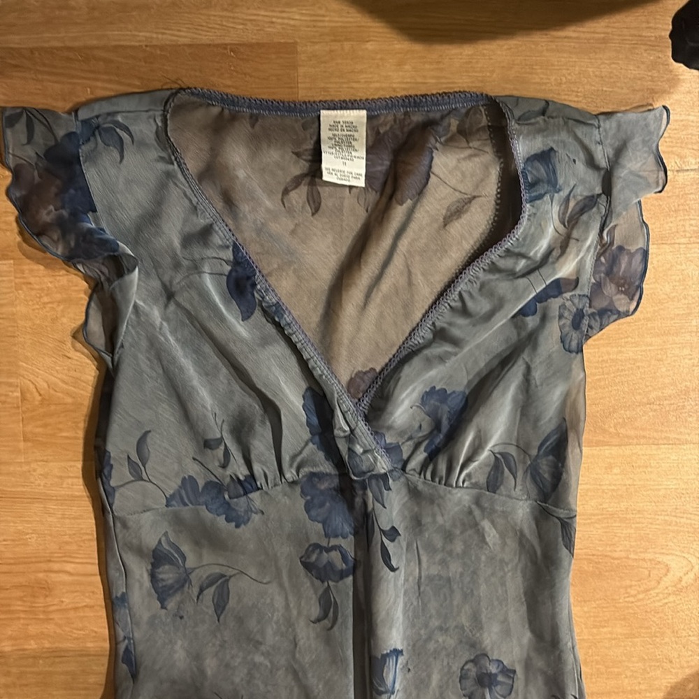 Vintage sheet blue maxi slip - Picture 2 of 2